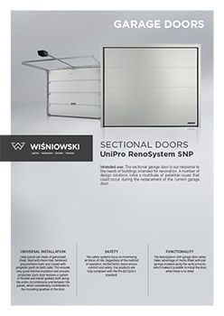 Sectional doors UniPro RenoSystem SNP (EN)