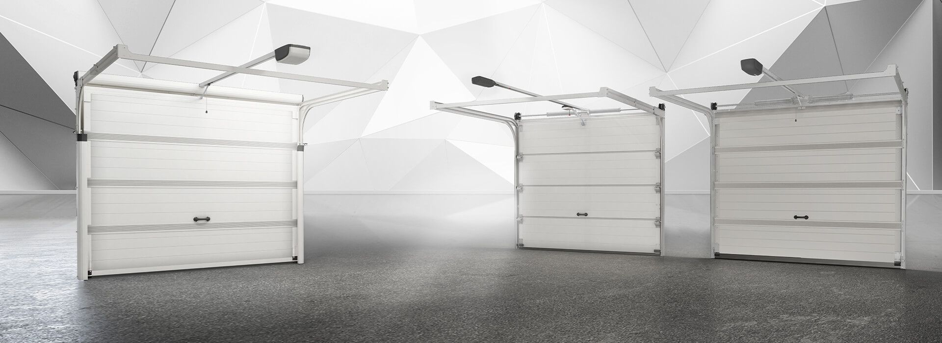 Automatic operating units for garage doors