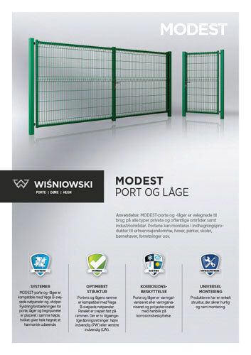MODEST port og låge