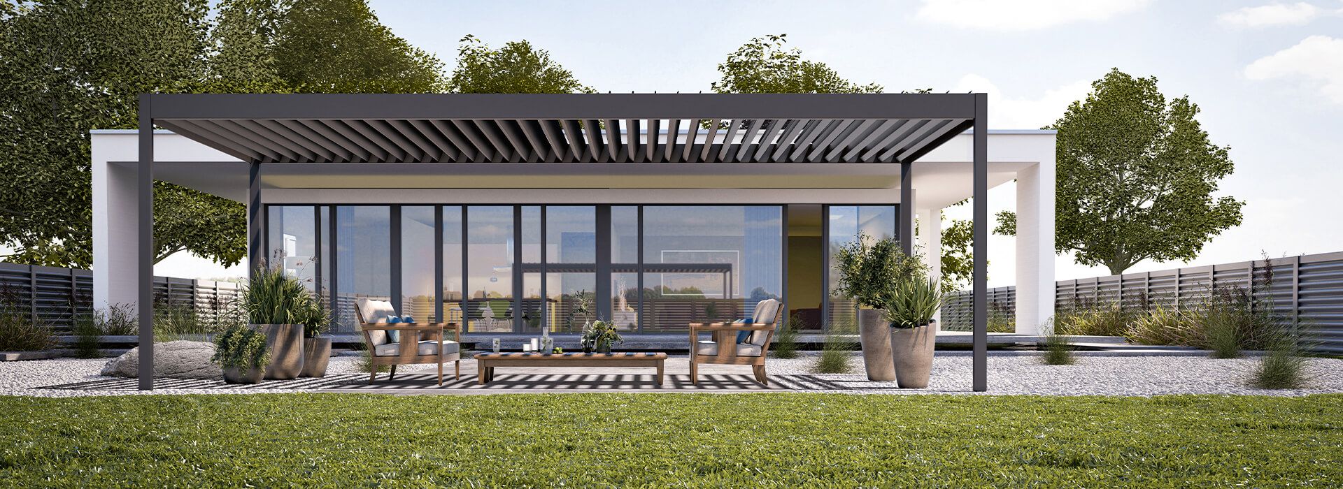 Overdækket haveterrasse